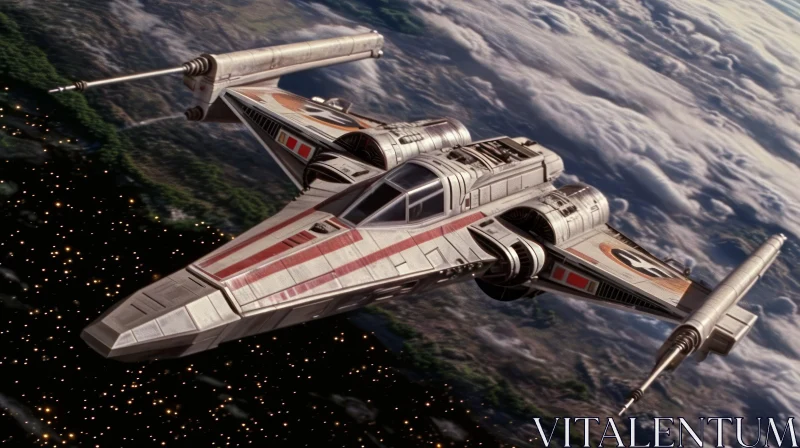 Fictional Star Wars X-wing Starfighter Image AI Image