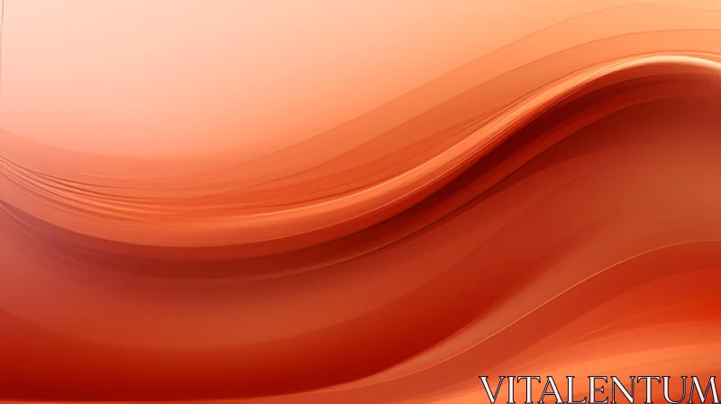 Red Orange Wavy Abstract Background AI Image