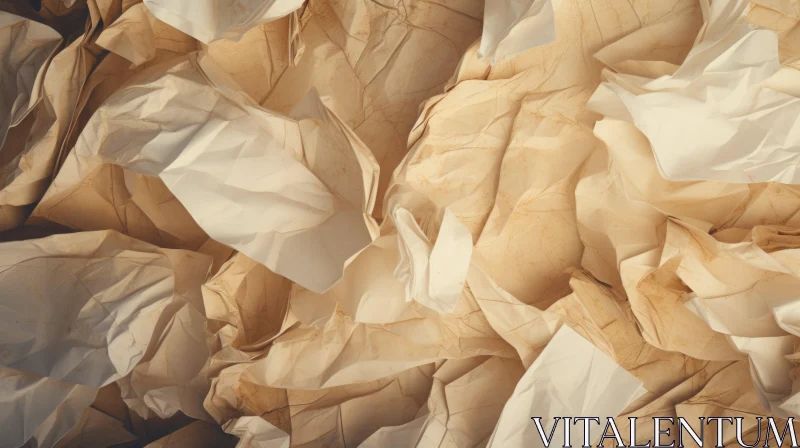 Crumpled Paper Texture - Abstract Background Design AI Image