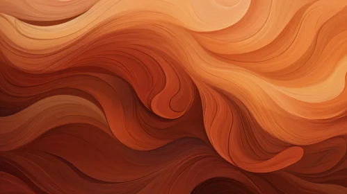 Brown and Orange Waves Abstract Background | Fluid Art 3D Rendering