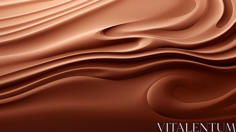 Dark Brown Smooth Milk Chocolate Close-Up AI Image