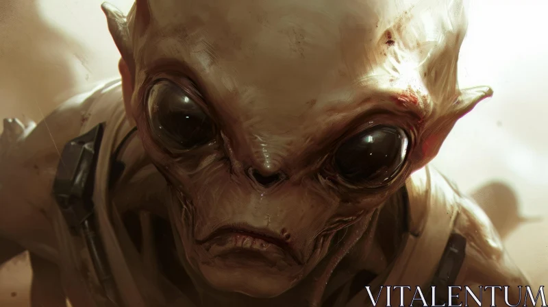 Ethereal Alien Creature Digital Painting AI Image