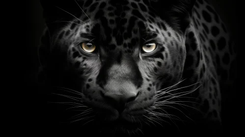 Intense Black Panther Digital Painting