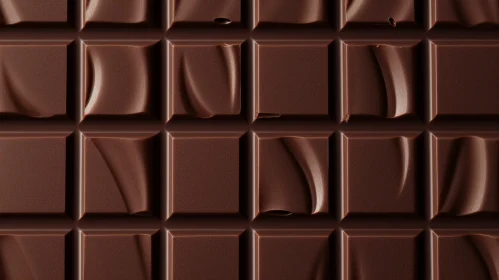 Dark Chocolate Bar Close-up: Rich Texture and Deep Brown Color