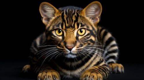 Stunning Bengal Cat Portrait with Green Eyes