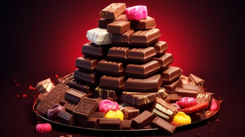 Close-Up of Chocolate Bars and Candies | Indulgence and Richness