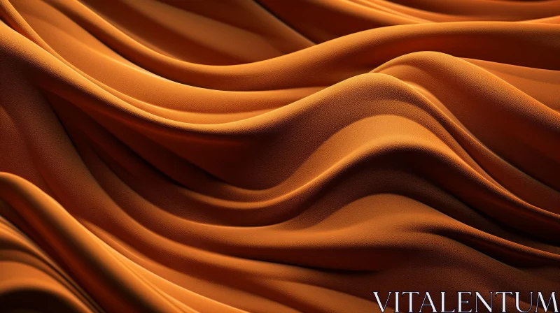 Explore the Beauty of Wavy Orange Fabric - Textures Collection AI Image