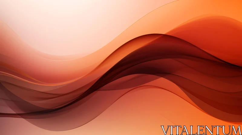 Mesmerizing Abstract Orange Waves Background AI Image