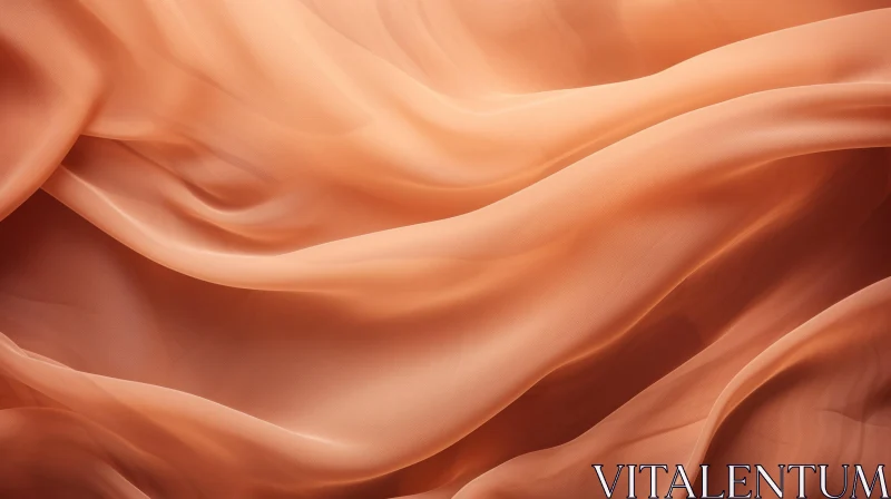 Peach-Colored Silk Fabric Texture for Design Projects AI Image