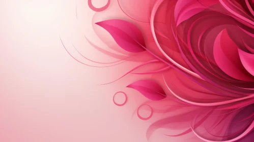 Pink and White Abstract Floral Background