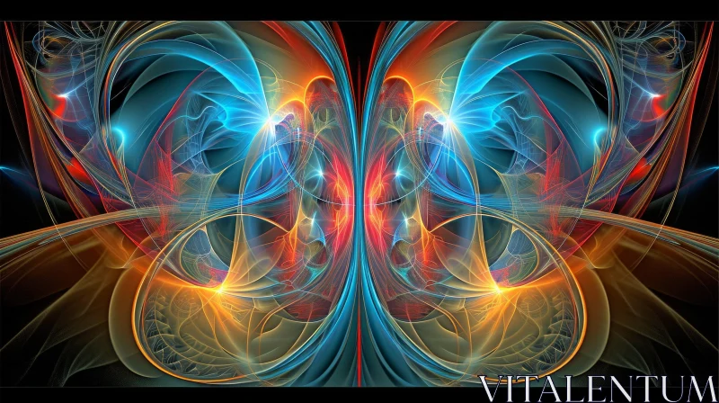 Intricate Symmetrical Fractal Artwork AI Image