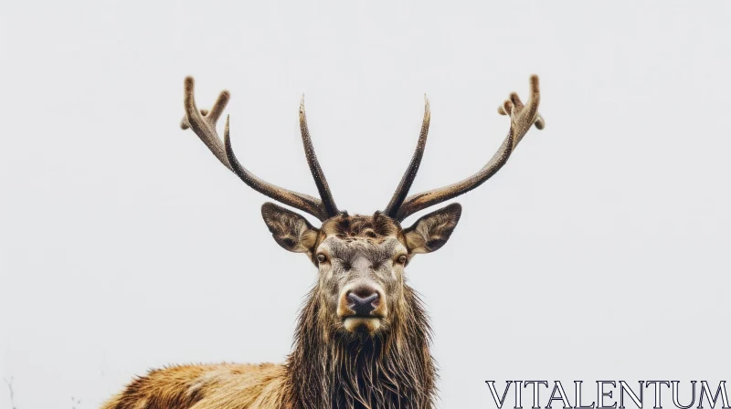 Majestic Red Deer Stag in Nature AI Image