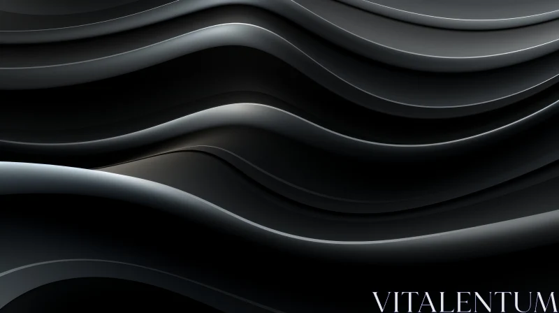 Dark Abstract Waves Background AI Image
