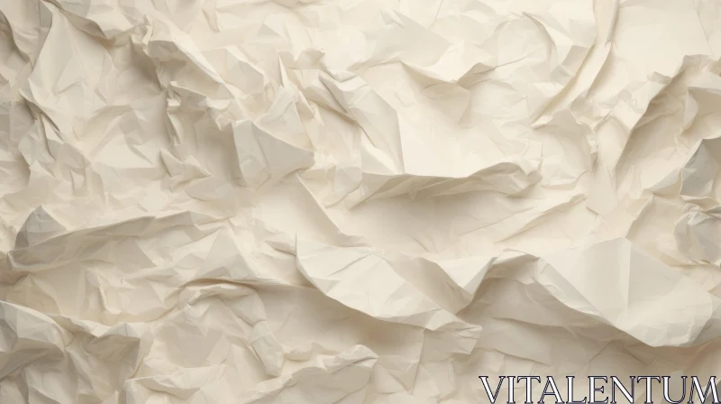 White Crumpled Paper Texture - Unique Textured Background AI Image