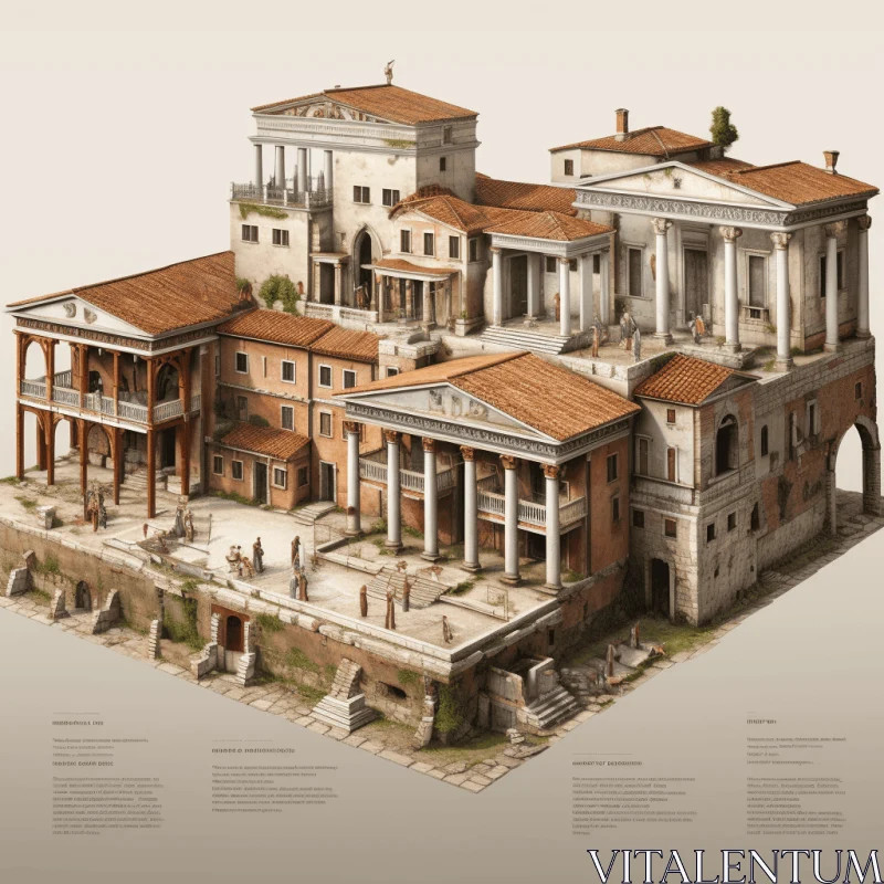 Artesia Rome: A Captivating 3D Illustration of Architectural Marvels AI Image