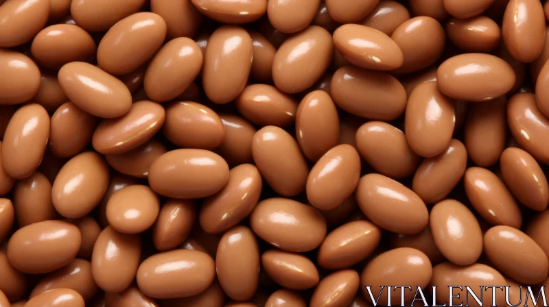 Brown Beans Close-up Macro Photo AI Image