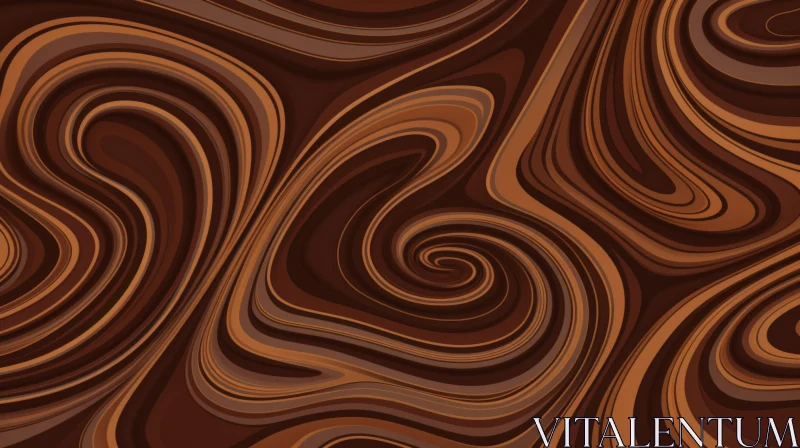Brown and Tan Swirls Seamless Pattern - Depth and Movement Design AI Image