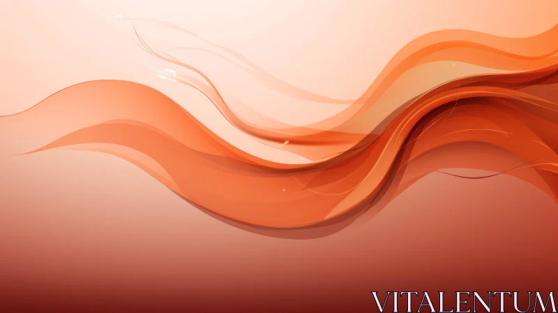 Orange Wave Abstract Background | Light Orange Shapes AI Image