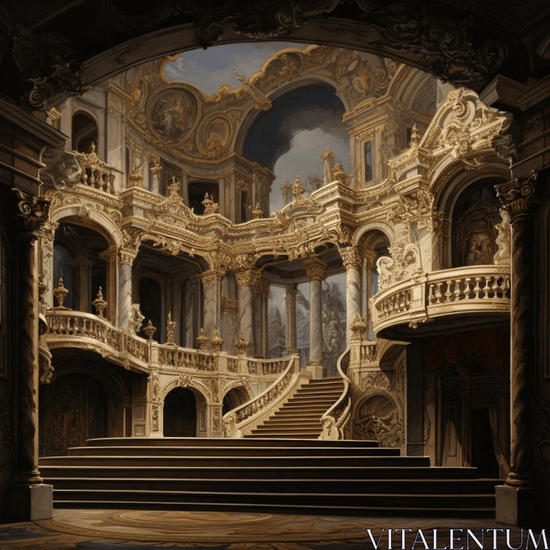 Opulent Theater Photography: Captivating Hyperrealistic Landscapes AI Image