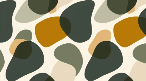 Organic Shapes Seamless Pattern in Earth Tones