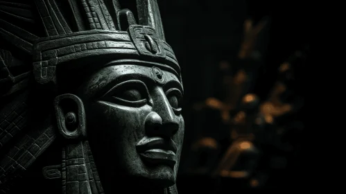 Ancient Aztec Head: Mysterious Metal Composition