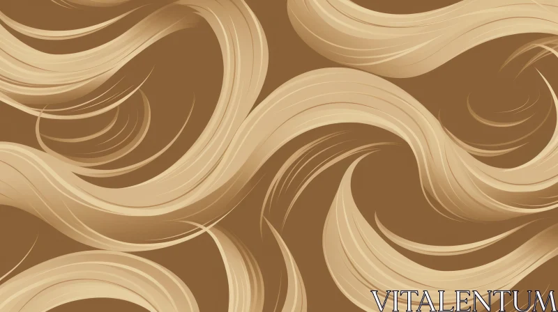 Elegant Blonde Hair Vector Illustration AI Image