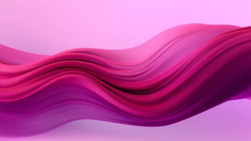 Pink Silk Cloth 3D Render: Ethereal Wave-Like Draping