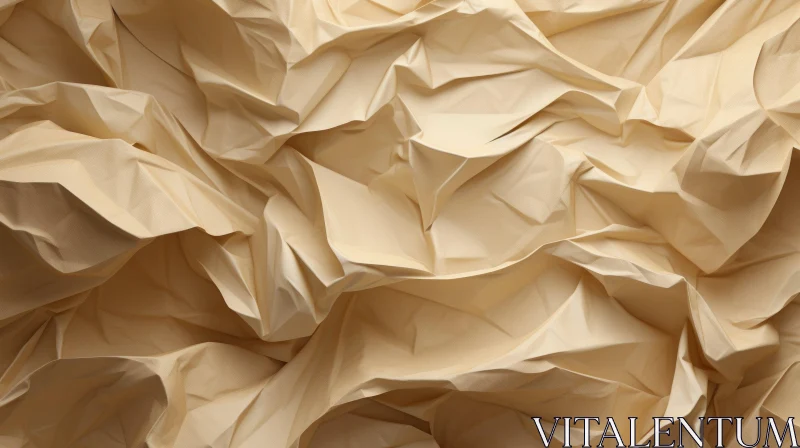 Crumpled Beige Fabric Texture - Soft Natural Look AI Image