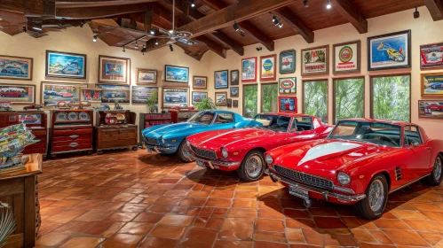 Classic Cars Collection in Garage