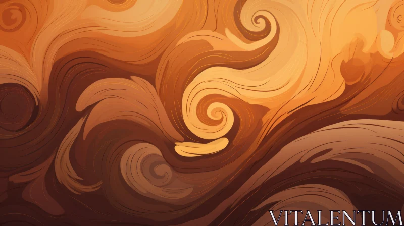Swirling Vortex of Warm Colors - Abstract Art AI Image