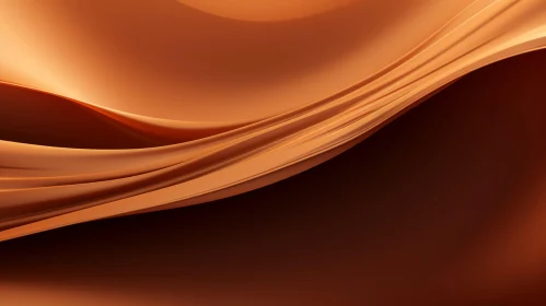 Abstract 3D Shape Render in Orange and Brown Gradient