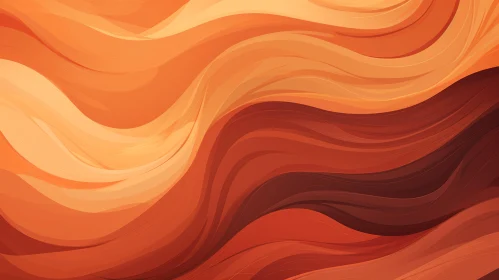 Mesmerizing Abstract Wavy Background in Orange and Brown