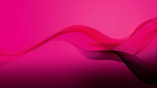 Pink Gradient Wave Abstract Art