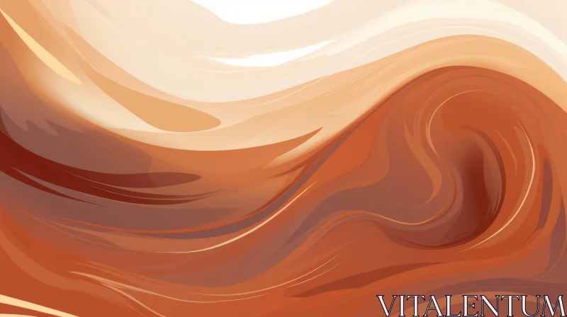 Desert Landscape Abstract Painting in Warm Tones AI Image