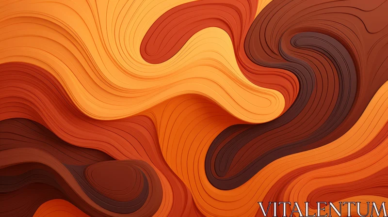 Innovative Abstract Wavy Background - Unique 3D Illustration AI Image