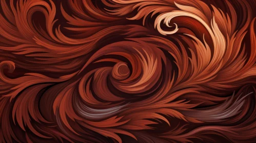 Swirling Red Hair Painting - Creative Background Inspiration