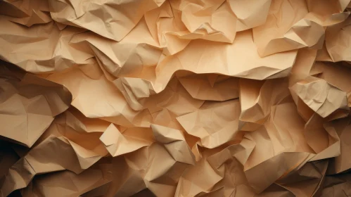 Crumpled Brown Paper Texture - Depth and Shadows