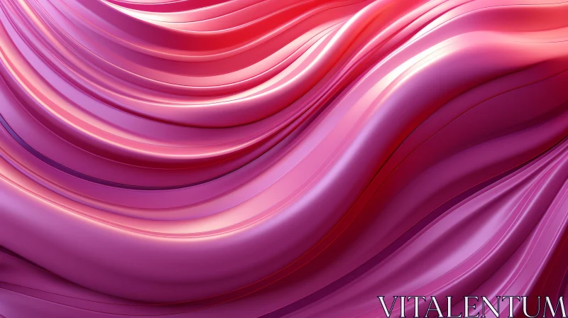 Soft Pink Silk Fabric - 3D Rendering AI Image