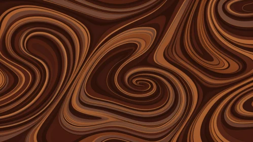 Brown and Tan Swirls Seamless Pattern - Depth and Movement Design