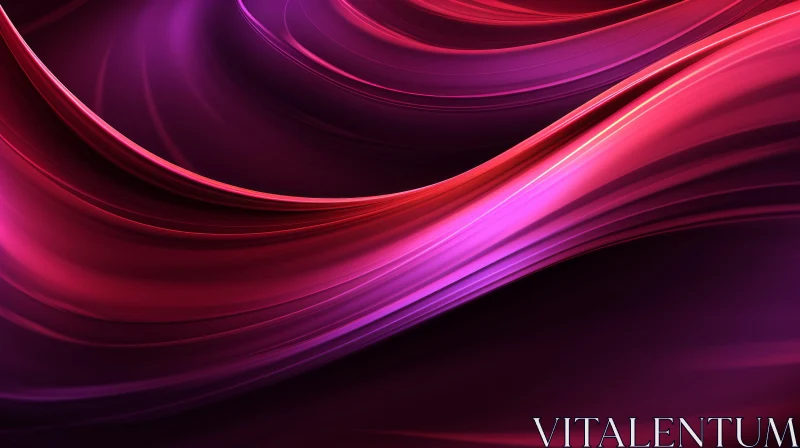 Dark Abstract Background with Pink and Purple Waves AI Image