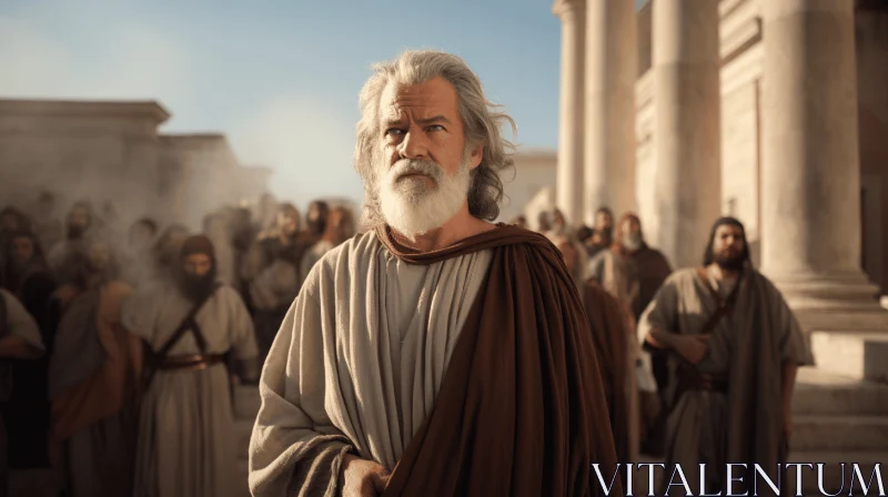 The Majestic Encounter: Jesus in the Midst of a Multitude | Biblical Drama AI Image