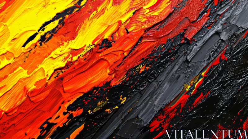 Dynamic Abstract Painting | Textured Oil Artwork AI Image