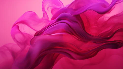 Pink Silk Scarf - Abstract Art