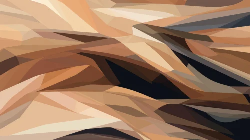 Brown Polygonal Abstract Background | Artistic Low Poly Design