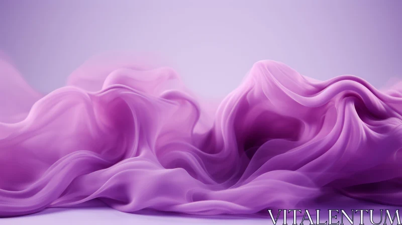 Purple Silk Cloth 3D Render - Serene Texture Background AI Image