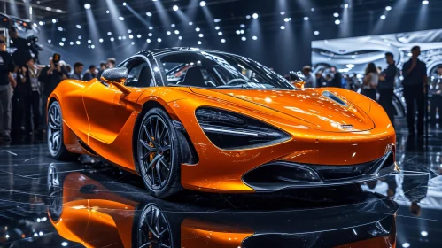 Luxury McLaren 720S Supercar in Vibrant Car Showroom