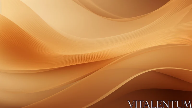 Warmth and Tranquility: Abstract Gradient Waves Background AI Image