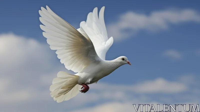 White Dove in Flight: Symbol of Peace and Hope AI Image