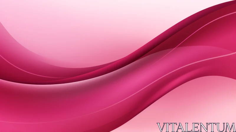 Pink Waves Abstract Background AI Image
