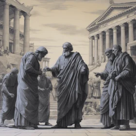 Ancient Greek Culture: Detailed Hyperrealistic Drawing